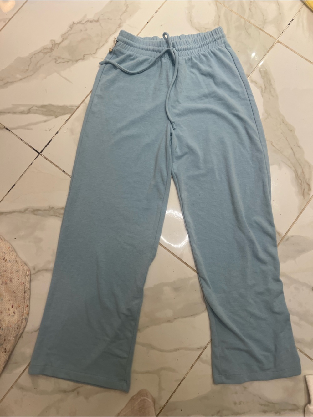 Wilfred Light Blue Wide-Leg Drawstring Pants